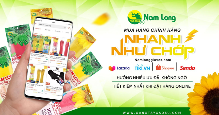 găng tay cao su rửa chén giá tốt Nam Long