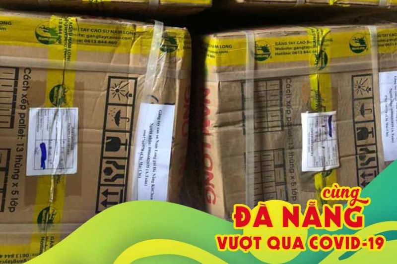 GĂNG TAY CAO SU NAM LONG CHI VIỆN 800 ĐÔI GĂNG TAY CAO SU CHO ĐÀ NẴNG