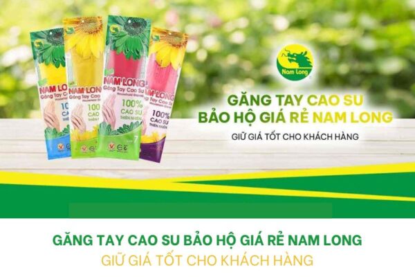 Găng tay cao su bảo hộ giá rẻ Nam Long