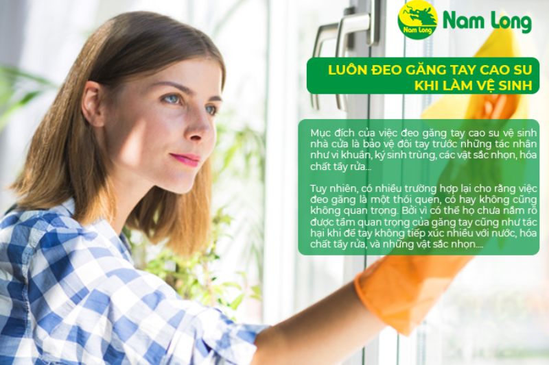 găng tay cao su vệ sinh nhà cửa Nam Long