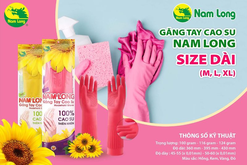 Gang tay cao su da nang Nam Long size dai L