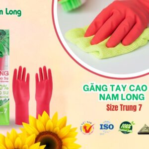 www.namlongglove.com Găng tay cao su vệ sinh Nam Long size Trung 7 32cm