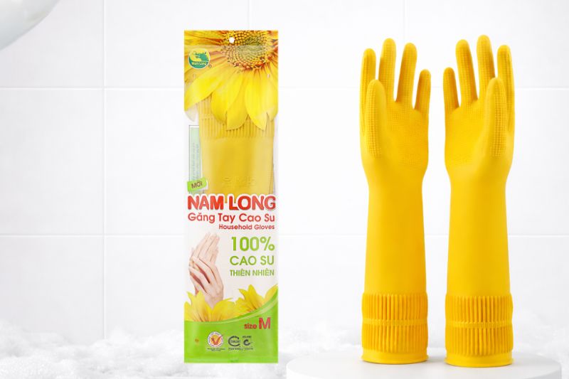 www.namlongglove.com găng tay cao su Nam Long size Dài M