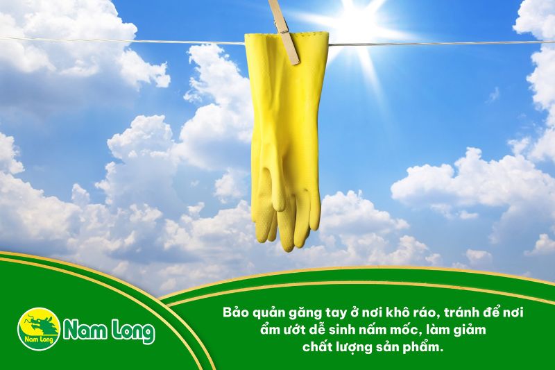Bảo quản Găng tay cao su bảo hộ Nam Long 