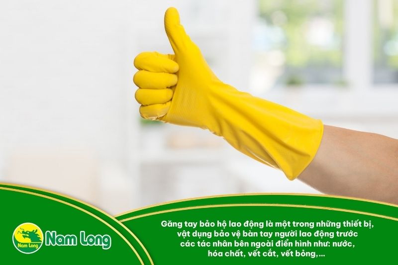 Găng tay cao su bảo hộ Nam Long chống hóa chất
