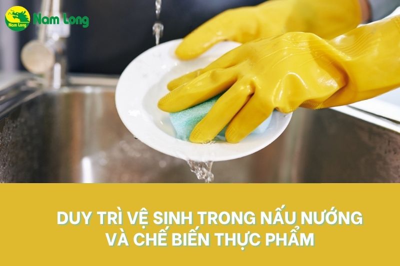 Găng tay cao su Nam Long chế biến thực phẩm