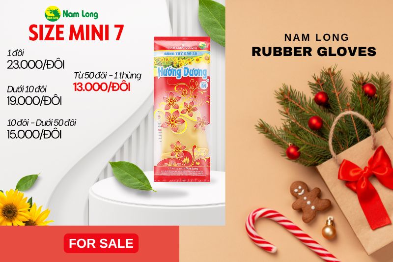 Găng tay cao su Nam Long size mini 7