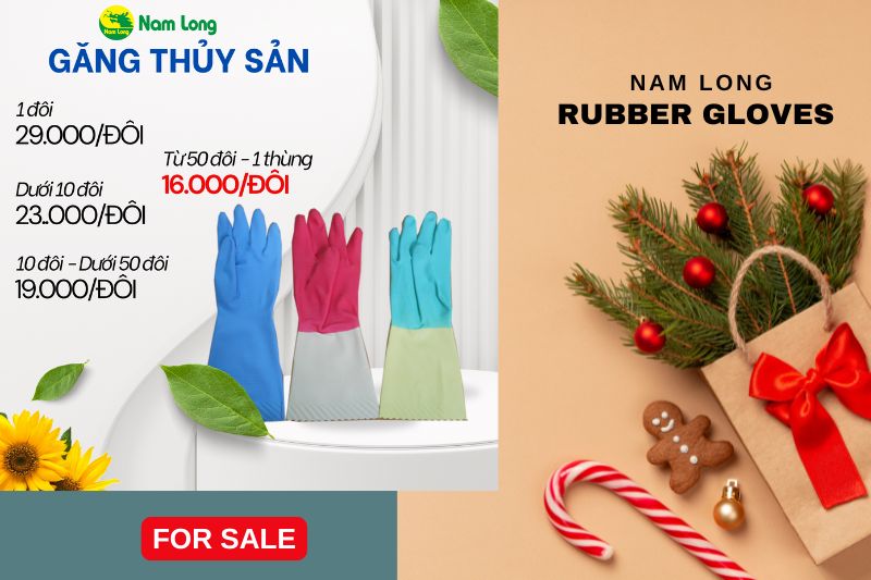 Găng tay cao su Nam Long thủy sản