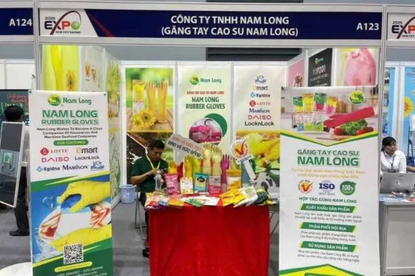 găng tay cao su Nam Long xuất khẩu tiếp tục góp mặt tại Hội chợ Hàng Việt Nam tiêu biểu xuất khẩu