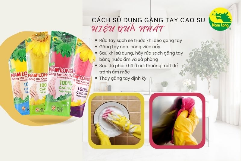 Cách tháo găng tay cao su Nam Long đúng cách 