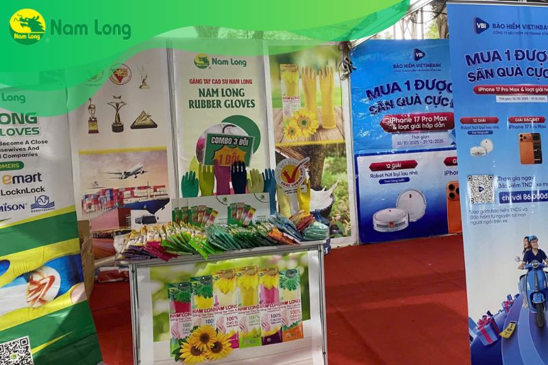 Găng tay cao su Nam Long đồng hành cùng nông dân tại Ngày hội Triển lãm Thành tựu Nông nghiệp Đồng Nai 2025