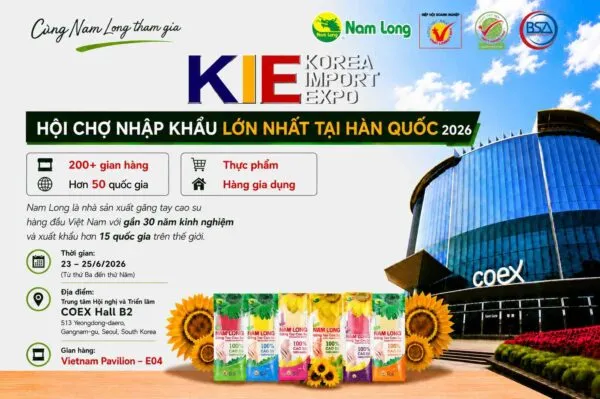Găng tay cao su Nam Long tham gia Hội chợ Nhập khẩu Hàn Quốc