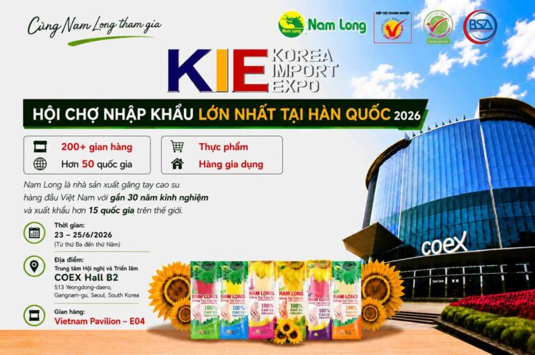 Găng tay cao su Nam Long tham gia Hội chợ Nhập khẩu Hàn Quốc