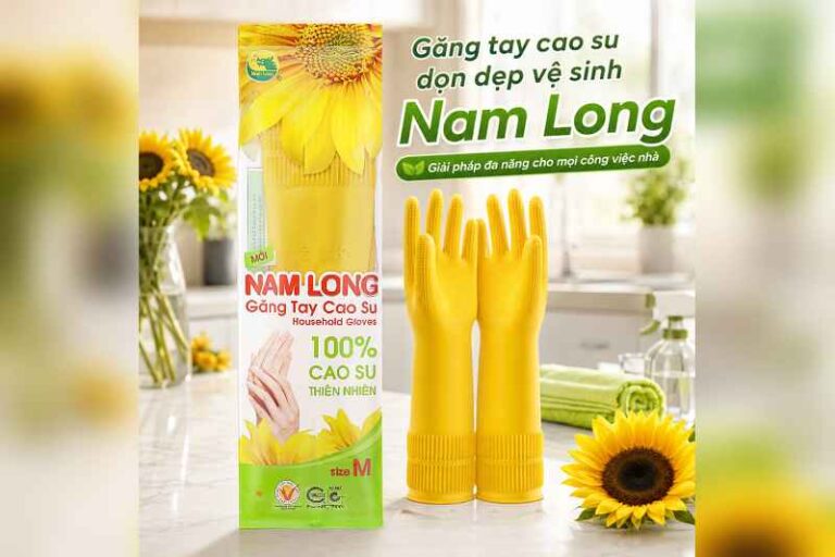 Găng tay cao su dọn dẹp vệ sinh Nam Long