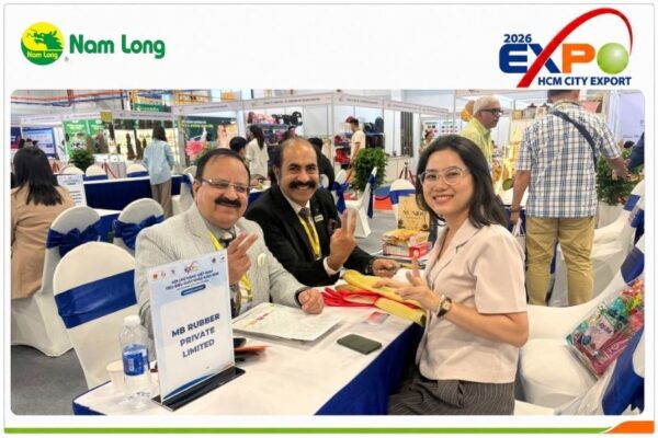 Gian hàng găng tay cao su Nam Long tại HCMC EXPORT 2026